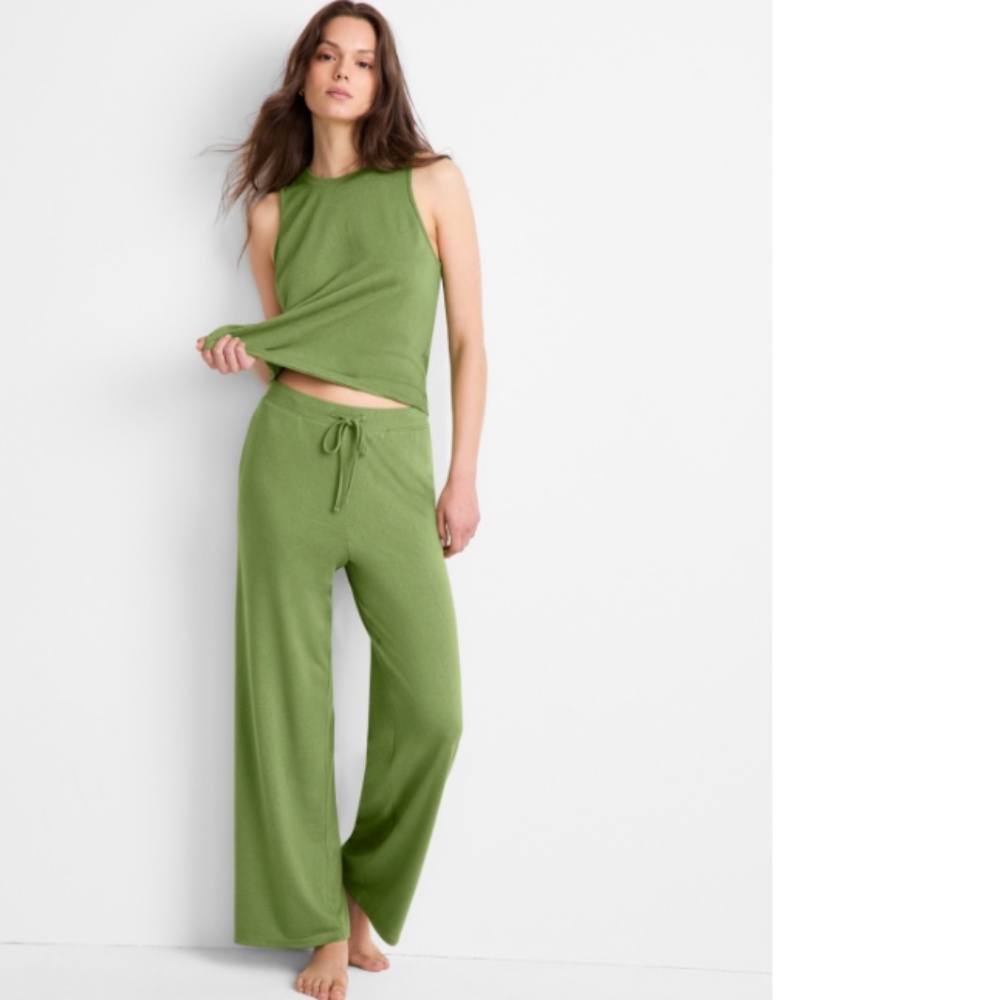 State of Day Women's Relaxed-Fit Drawstring Pants Scallion NWT